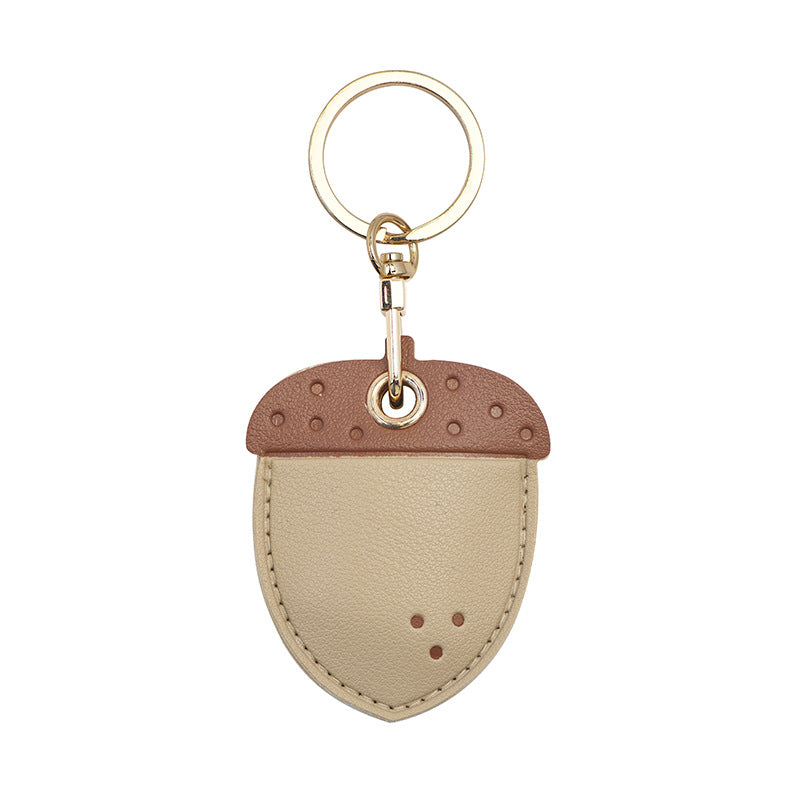 Wholesale Fruit Print Drop Shaped PU Leather Card Holder Keychain Cute Bag Charm Boutique Resale Gift
