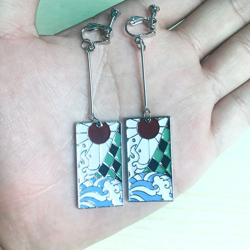 Wholesale Cartoon anime colorful earrings