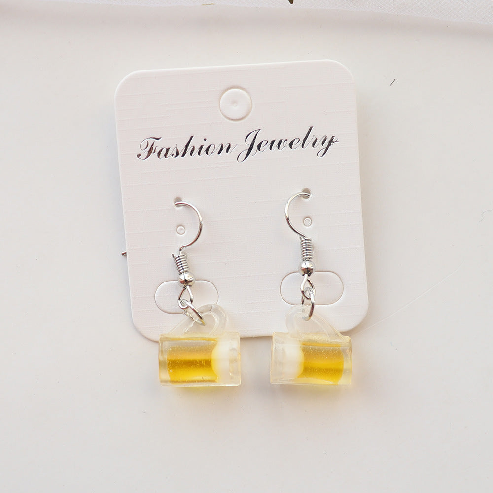 Wholesale  bottle fashion earrings beer cup ear hook