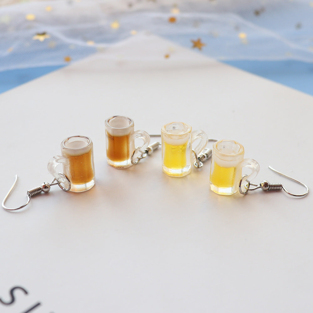 Wholesale  bottle fashion earrings beer cup ear hook