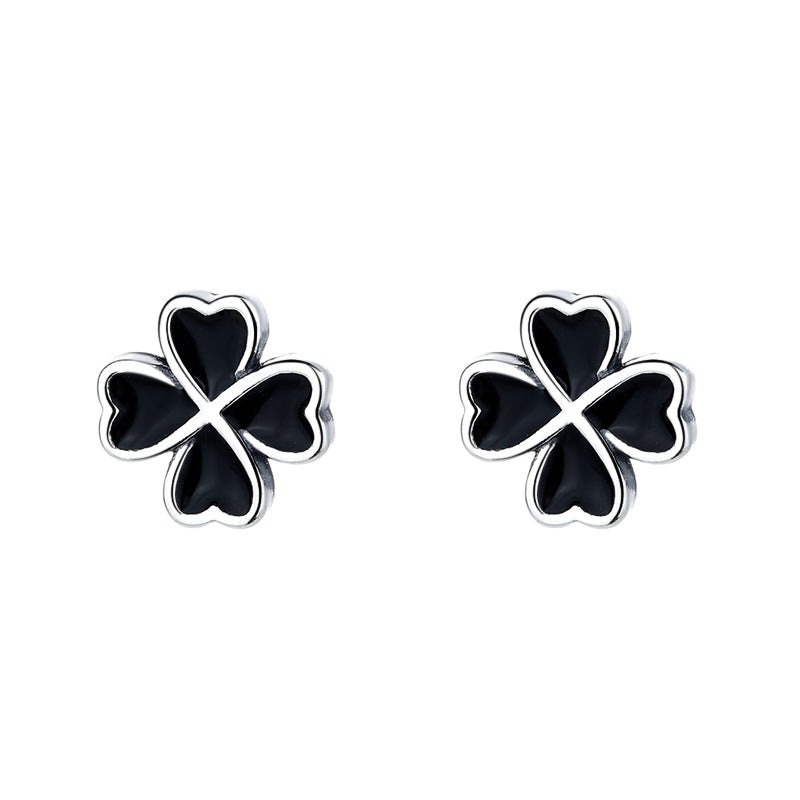 Wholesale S925 Sterling Silver Four Leaf Clover Earrings ACC-ES-ChaoXuan002