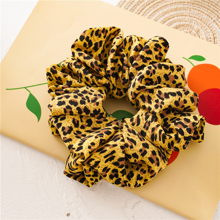 Wholesale 12pcs Oversized Fabric Leopard Print Hair Scrunchies ACC-HS-SanTai019