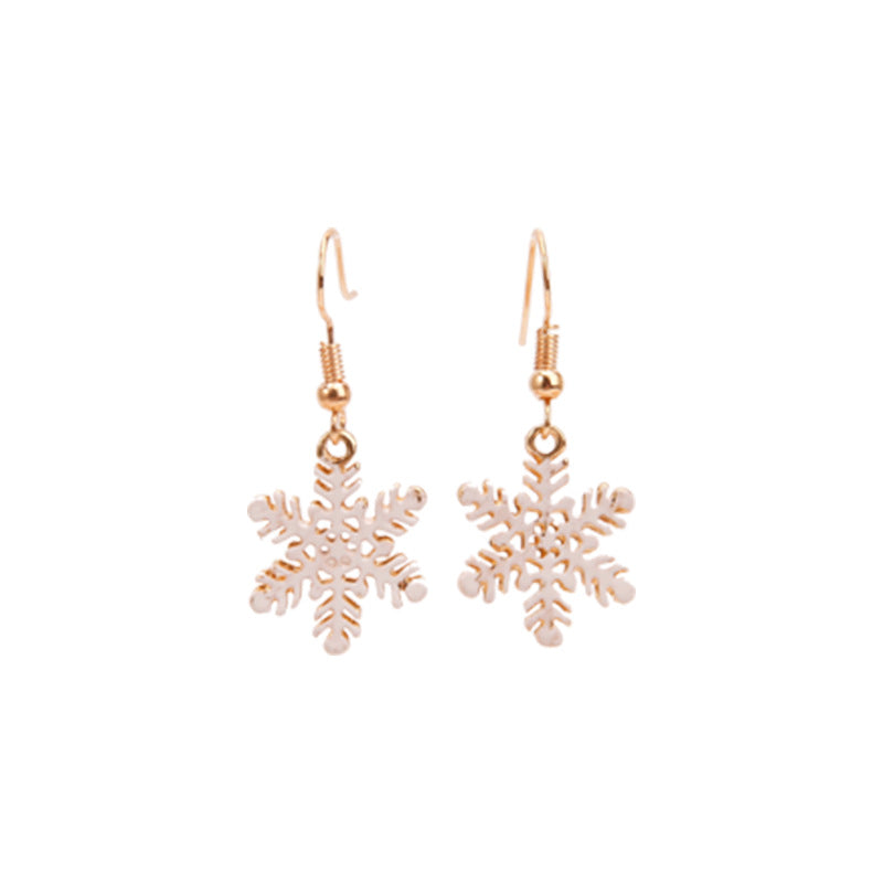 Wholesale Christmas Alloy Oil Drop Christmas Tree Snowflake Earrings ACC-ES-Bingl005