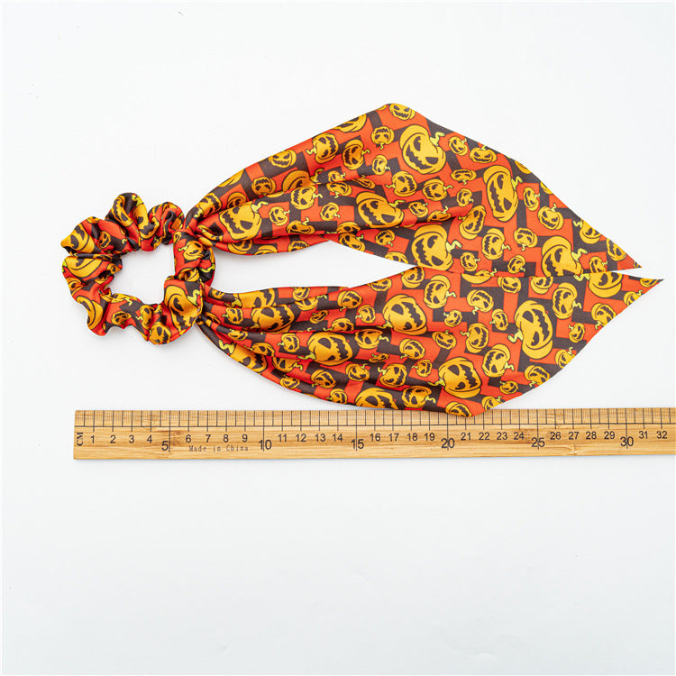 Wholesale 12pcs Christmas Hair Band Halloween Ponytail Ribbon Large Intestine Hair Bands ACC-HS-SanTai011