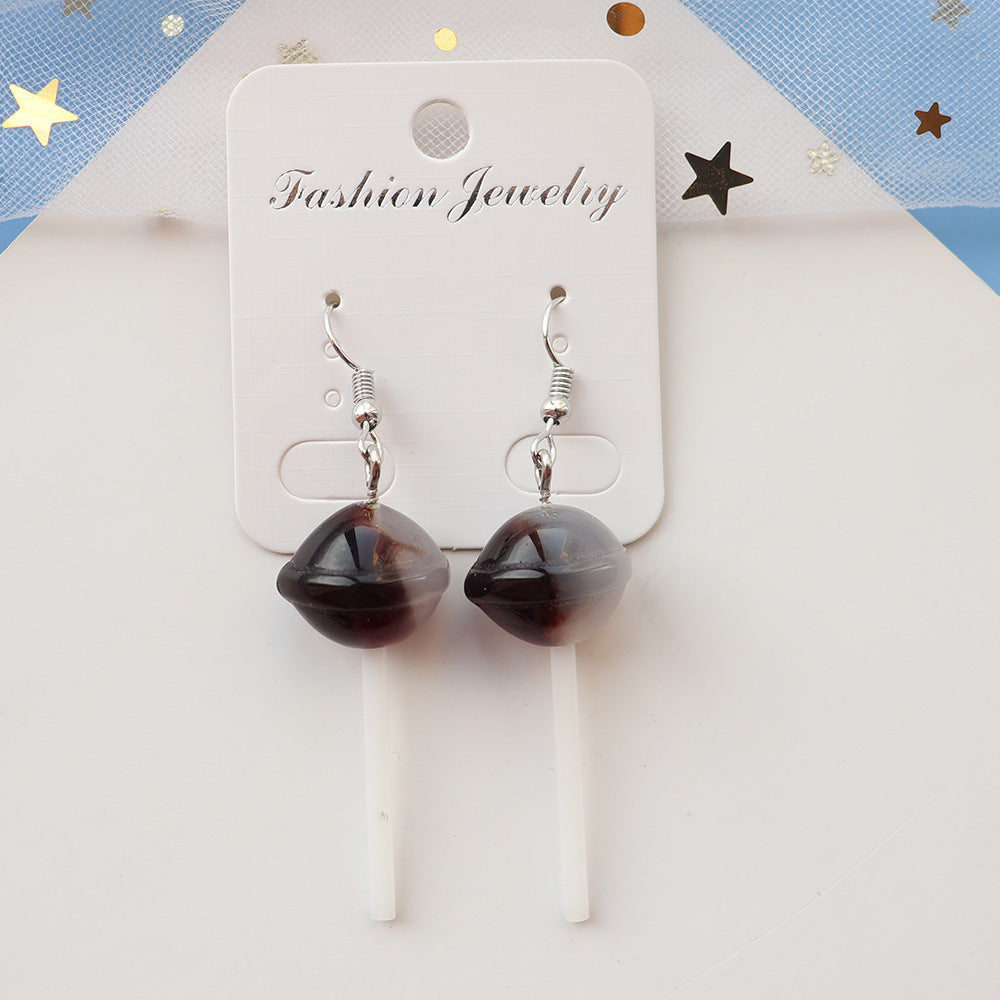 Wholesale  Cute Personality Gradient Lollipop Earrings