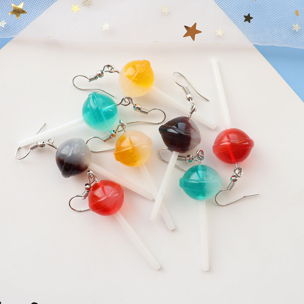 Wholesale  Cute Personality Gradient Lollipop Earrings