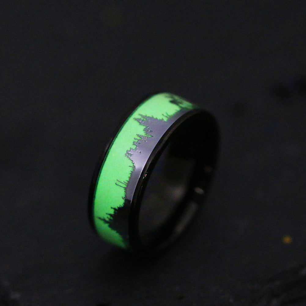 Wholesale Christmas gift elk titanium steel ring