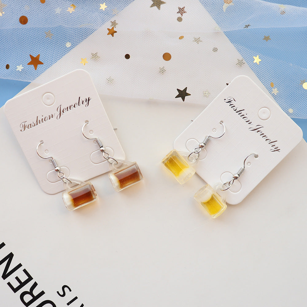Wholesale  bottle fashion earrings beer cup ear hook