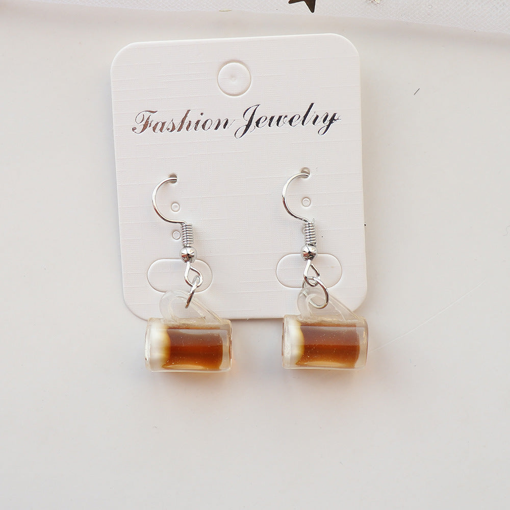 Wholesale  bottle fashion earrings beer cup ear hook