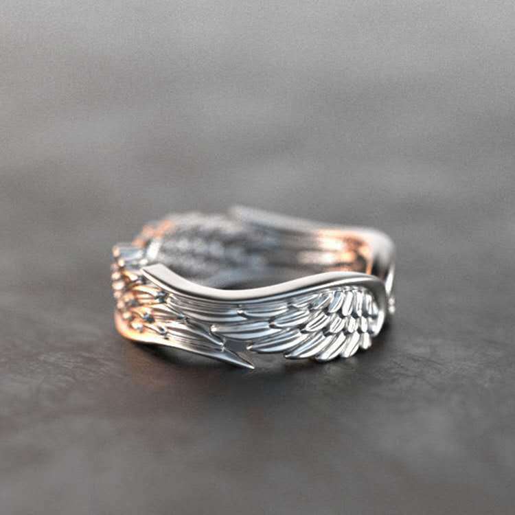 Wholesale angel wings feather wings ring