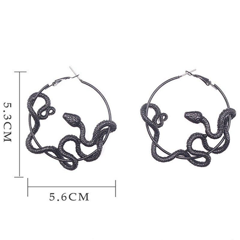 Wholesale Vintage Beauty Snake Earrings Hoop Earrings ACC-ES-FuSu011