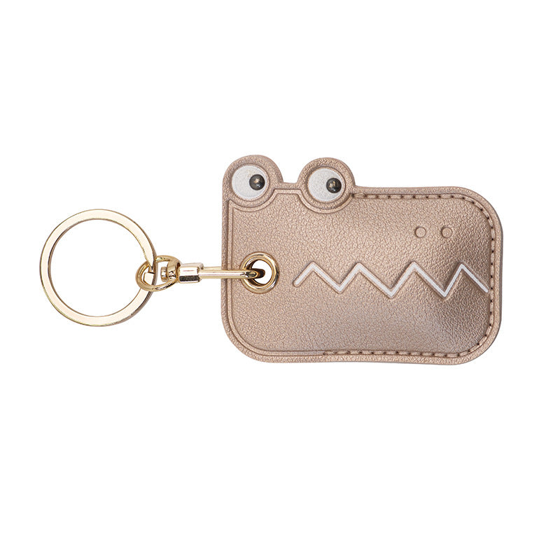 Wholesale Fruit Print Drop Shaped PU Leather Card Holder Keychain Cute Bag Charm Boutique Resale Gift