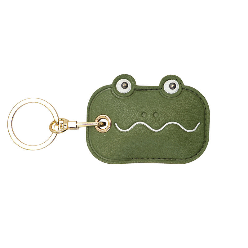 Wholesale Fruit Print Drop Shaped PU Leather Card Holder Keychain Cute Bag Charm Boutique Resale Gift