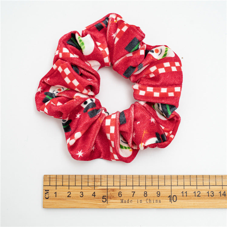 Wholesale 12pcs Christmas Flannel Hair Bands Hair Scrunchies ACC-HS-SanTai010