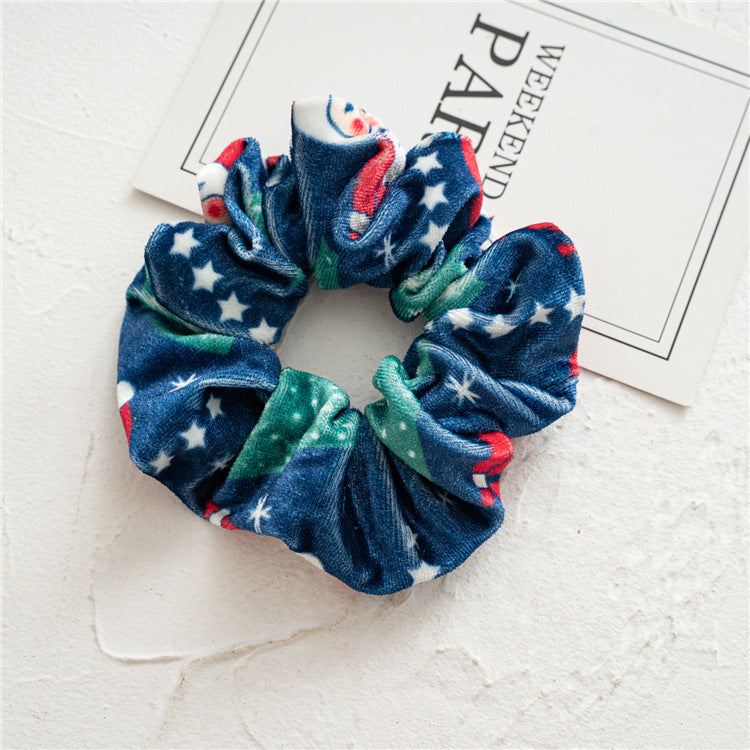 Wholesale 12pcs Christmas Flannel Hair Bands Hair Scrunchies ACC-HS-SanTai010