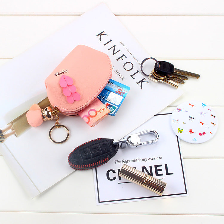 Wholesale Mini Cute Hand-held Coin Multi-function Card Holder Keychain Wallet Coin Purse Keychain ACC-KC-YouTu006