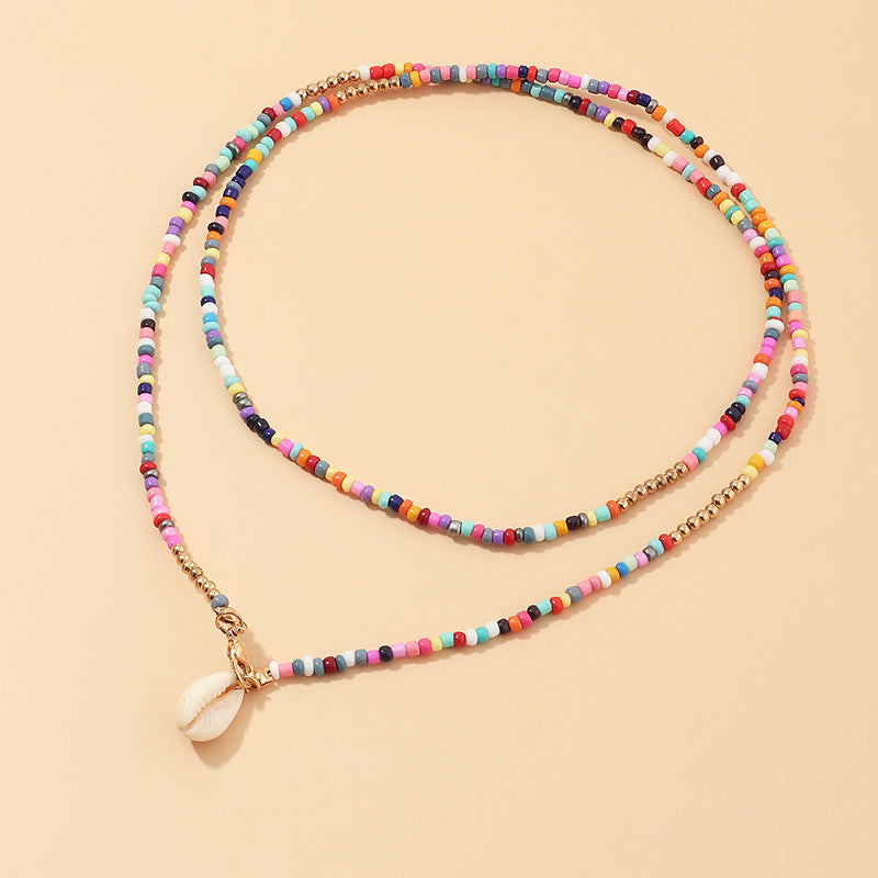 Wholesale  Bohemian Color Bead Necklace Colorful Shell Necklace