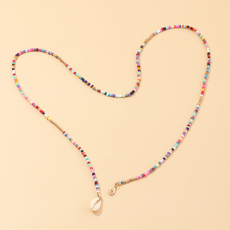 Wholesale  Bohemian Color Bead Necklace Colorful Shell Necklace