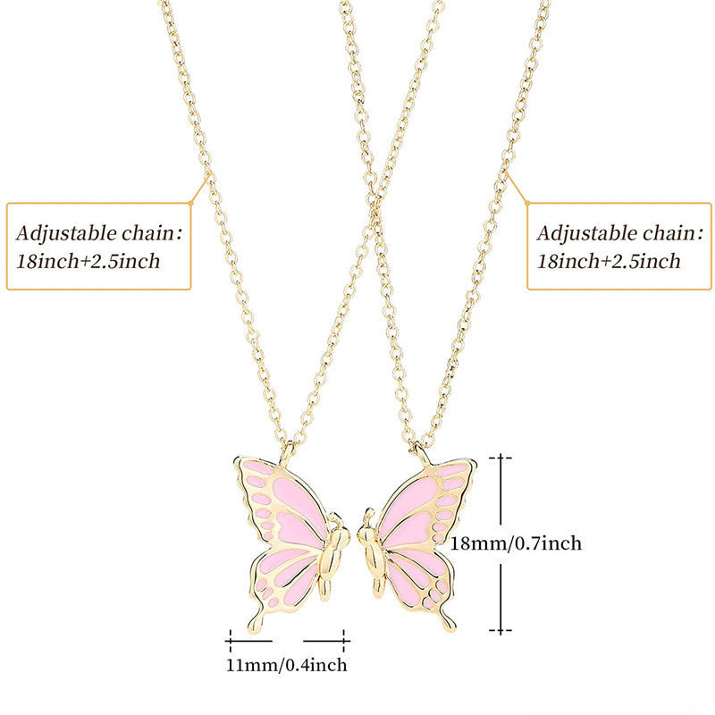 Wholesale Simple Colorful Butterfly Alloy Necklaces ACC-NE-Hanyu002