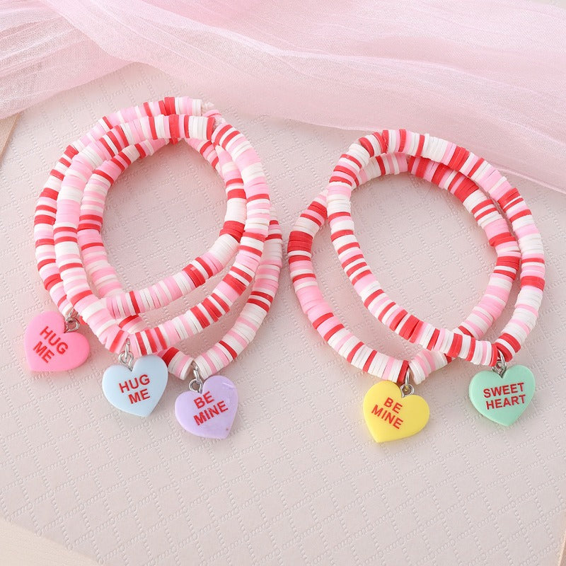 Wholesale Valentine's Day Love Pendant Soft Clay Bracelet ACC-BT-zhiyu002