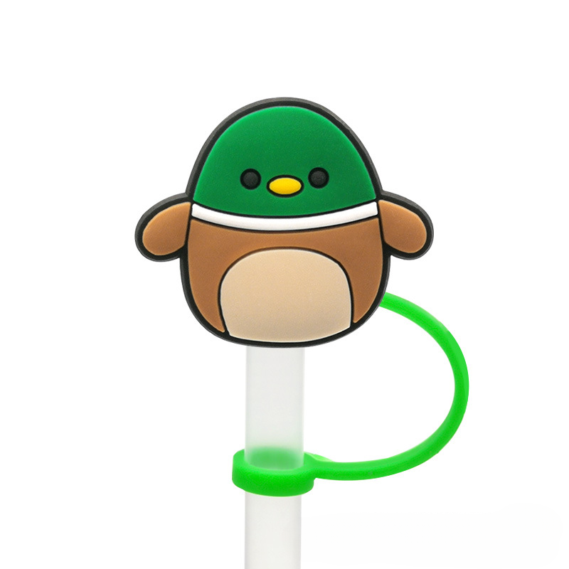 Wholesale 20PCS 7-8mm PVC Cute Doll Straw Tube Cap