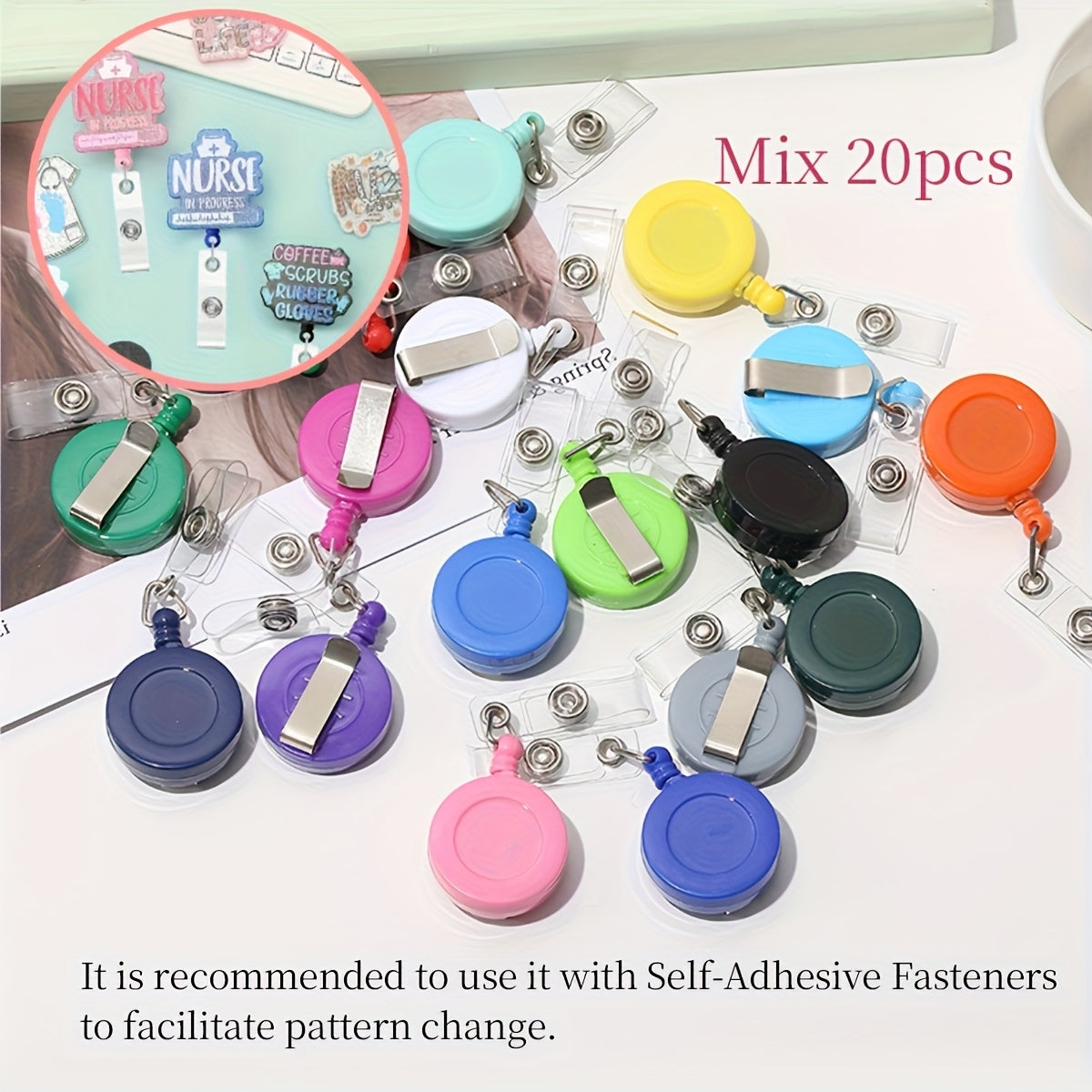 20pcs/40pcs Random Mix No Hole Glitter Resin Acrylic Flat Back Charm for DIY for Badge Reels