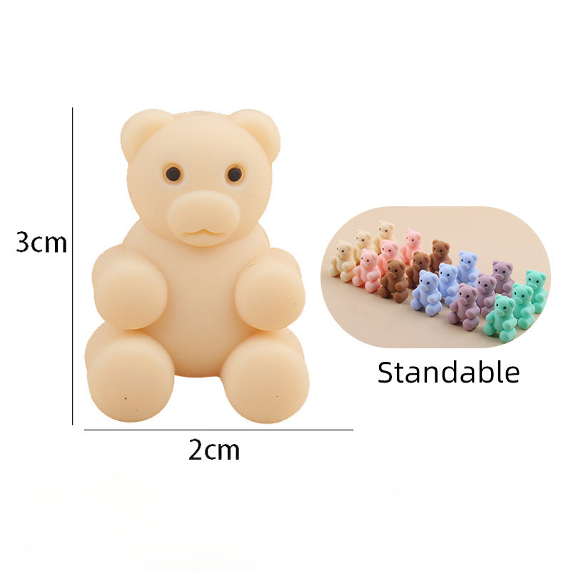 Wholesale 5pcs Bear Silicone Beads 3D Focal Beads ACC-BDS-GuangTian041