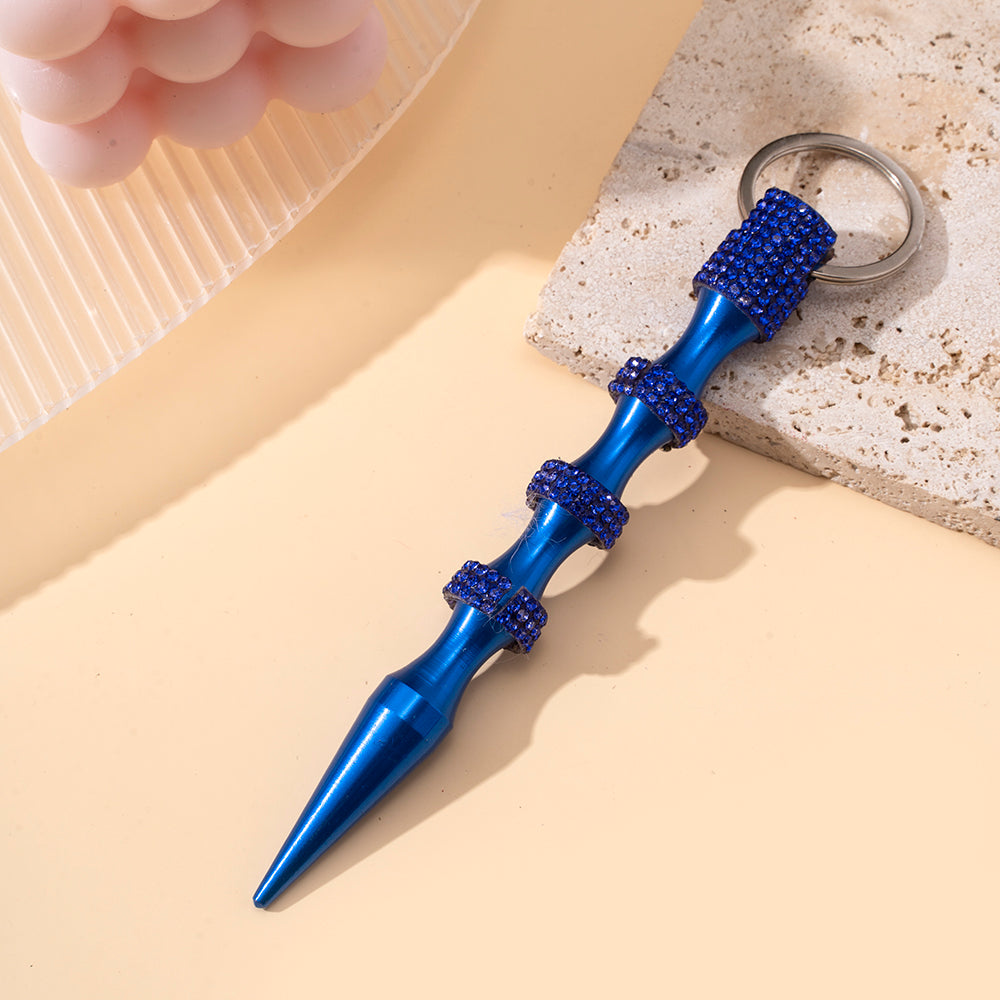 Wholesale Outdoor Pen-shaped Metal Pendant Diamond Keychains ACC-KC-ZhiYa057
