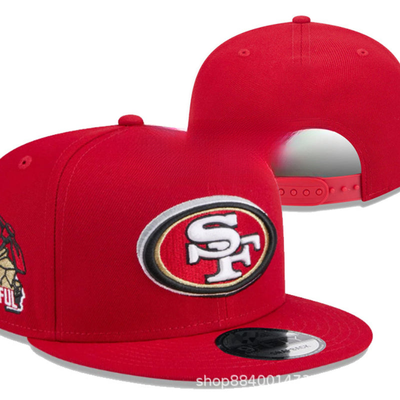 Wholesale Football Cap Embroidery Baseball Cap Flat Brim Hat ACCVIP-HT-ShiQuan001