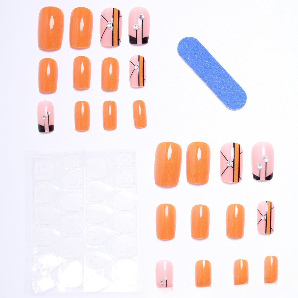 Wholesale 24 Pieces/box Halloween Press-on Nails Kits Nail Stickers ACC-NS-XingNai001