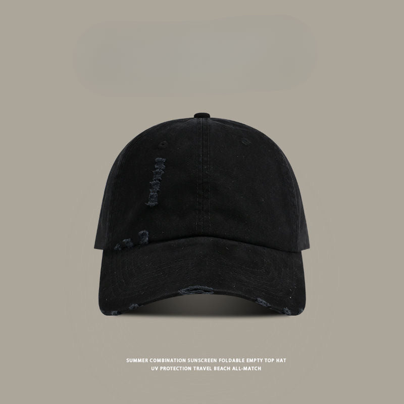 Wholesale Solid Color Ripped Cotton Hat Baseball Cap ACC-HT-KME005