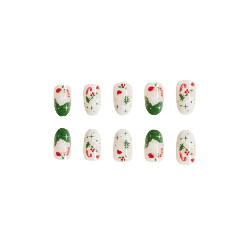 Wholesale 24 Pieces/box Christmas Snowflake Canes Nails Kits Nail Stickers ACC-NS-GuaiXL125
