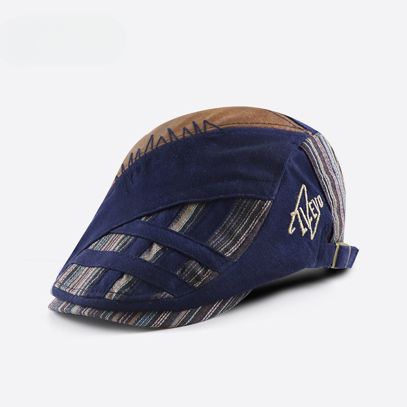Wholesale Hats Personalized Patchwork Striped Beret ACC-HT-YangGuan002