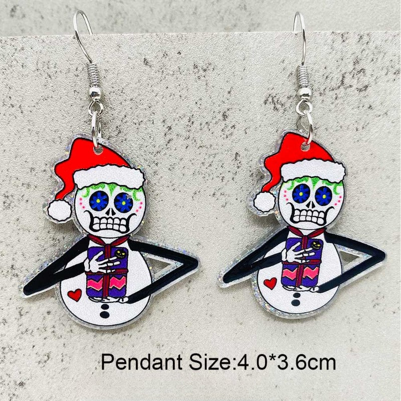 Wholesale Horror Christmas Black Christmas Tree Acrylic Earrings ACC-ES-ChenY101