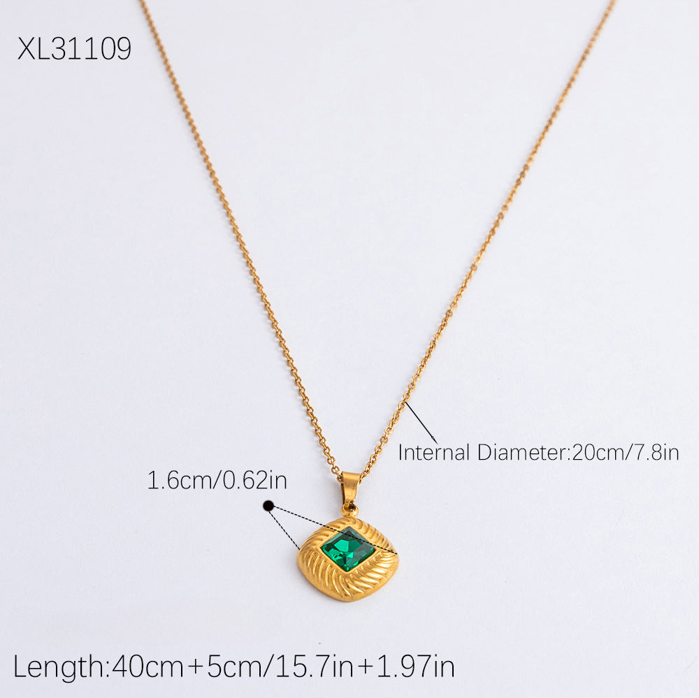 Wholesale Vintage Diamond Heart Shape Freshwater Pearl Stainless Steel Choker Necklaces ACC-NE-YuHui012