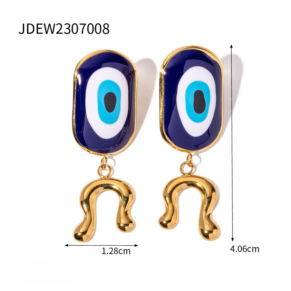 Wholesale Blue Eye Pendant Ethnic Style Devil Eye Earrings Rings ACC-RS-WanXing006 ACC-RS-WanXing006