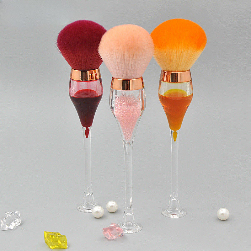 Wholesale Single Tall Red Wine Glass Loose Powder Makeup Brush Makeup Tools ACC-MB-LXY007