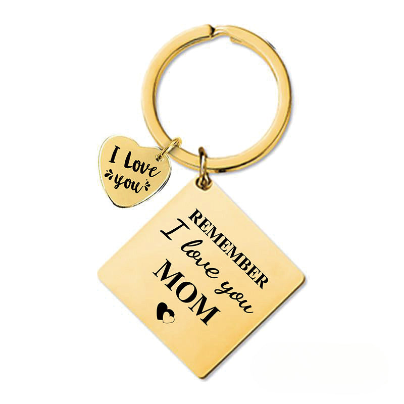 Wholesale Mother's Day Gift Metal Square Keychain ACC-KC-Ganggu006