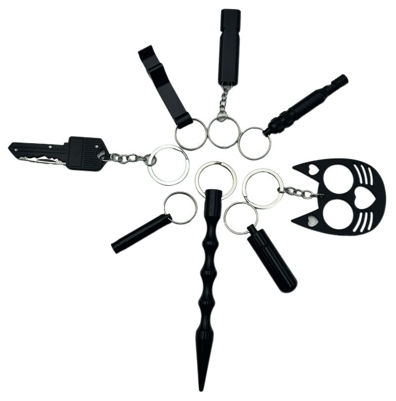 Wholesale 8pcs/set Outdoor Keychain Set Jewelry Accessories Keychain Pendant ACCHW-KC-KaBiao006