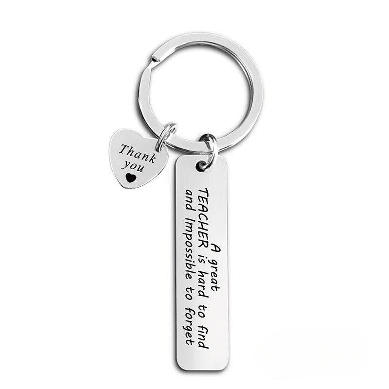 Wholesale Teacher's Day Gift Stainless Steel Engraved Keychain ACC-KC-Ganggu003