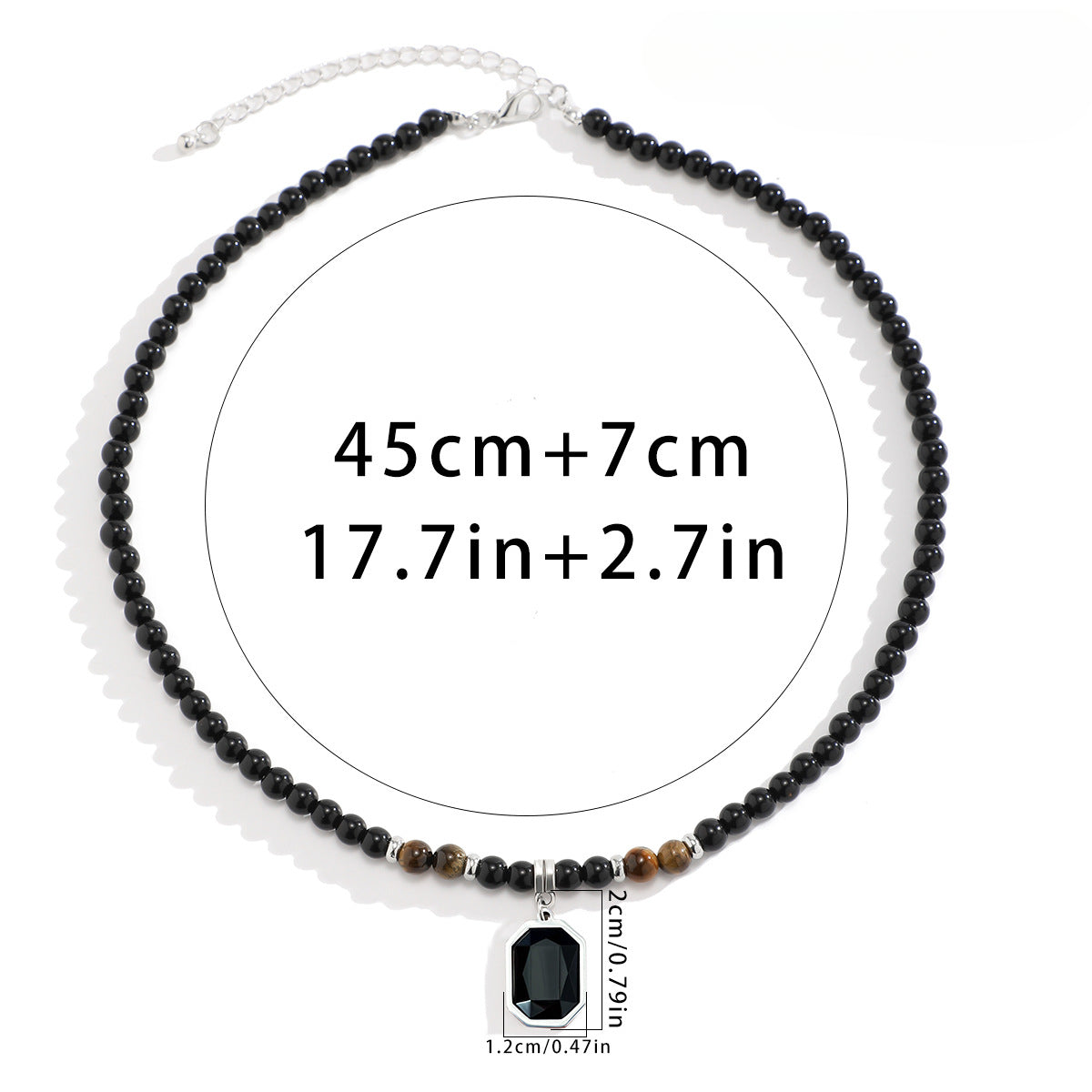 Wholesale Men's Stainless Steel Tiger Stone Ball Necklace ACC-NE-Puxin001