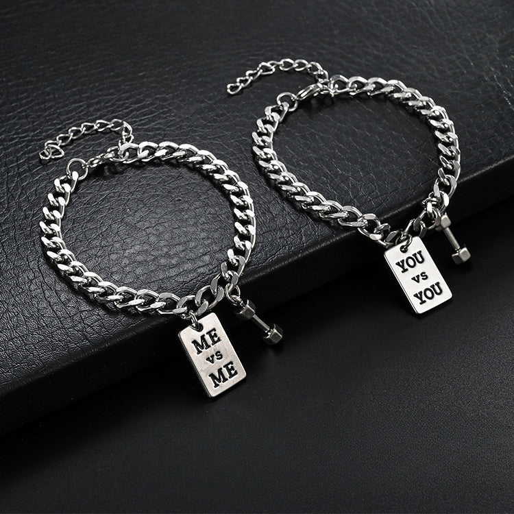 Wholesale Men's Simple Personality Hip-hop Titanium Steel Bracelet ACC-BT-Leisuo003