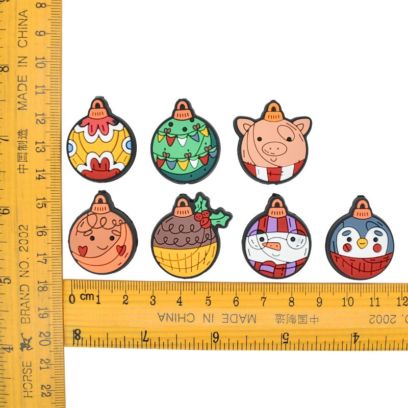 Wholesale Random 100pcs Christmas Series PVC Soft Focal Beads DIY Beaded Pen Accessories  ACC-BDS-RYY013