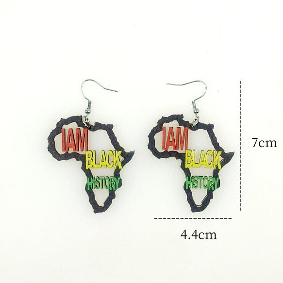 Wholesale Wood Color Printed Multicolor Earrings ACC-ES-Yinx003