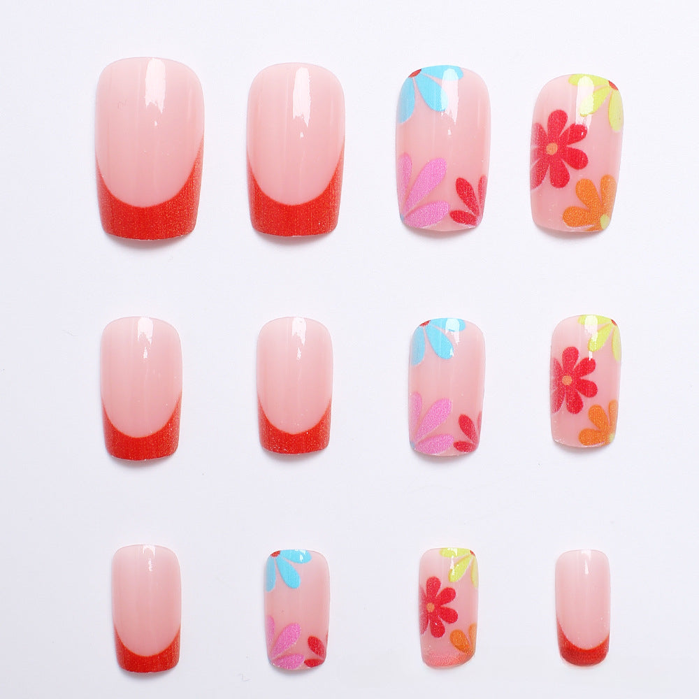 Wholesale 24 Pieces/box Press-on Nails Kits Nail Stickers ACC-NS-XingNai026