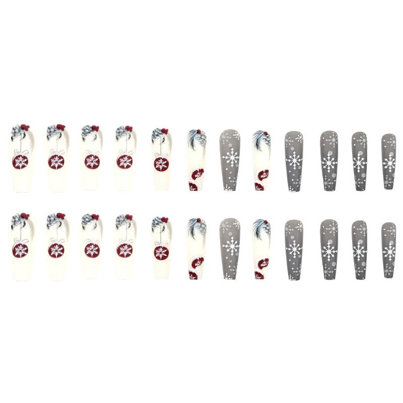 Wholesale 24 Pieces/box Christmas Balls Nails Kits Nail Stickers ACC-NS-QXJ032