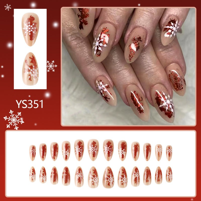 Wholesale 24 Pieces/box Christmas Glossy Nails Kits Nail Stickers ACC-NS-MiKe005