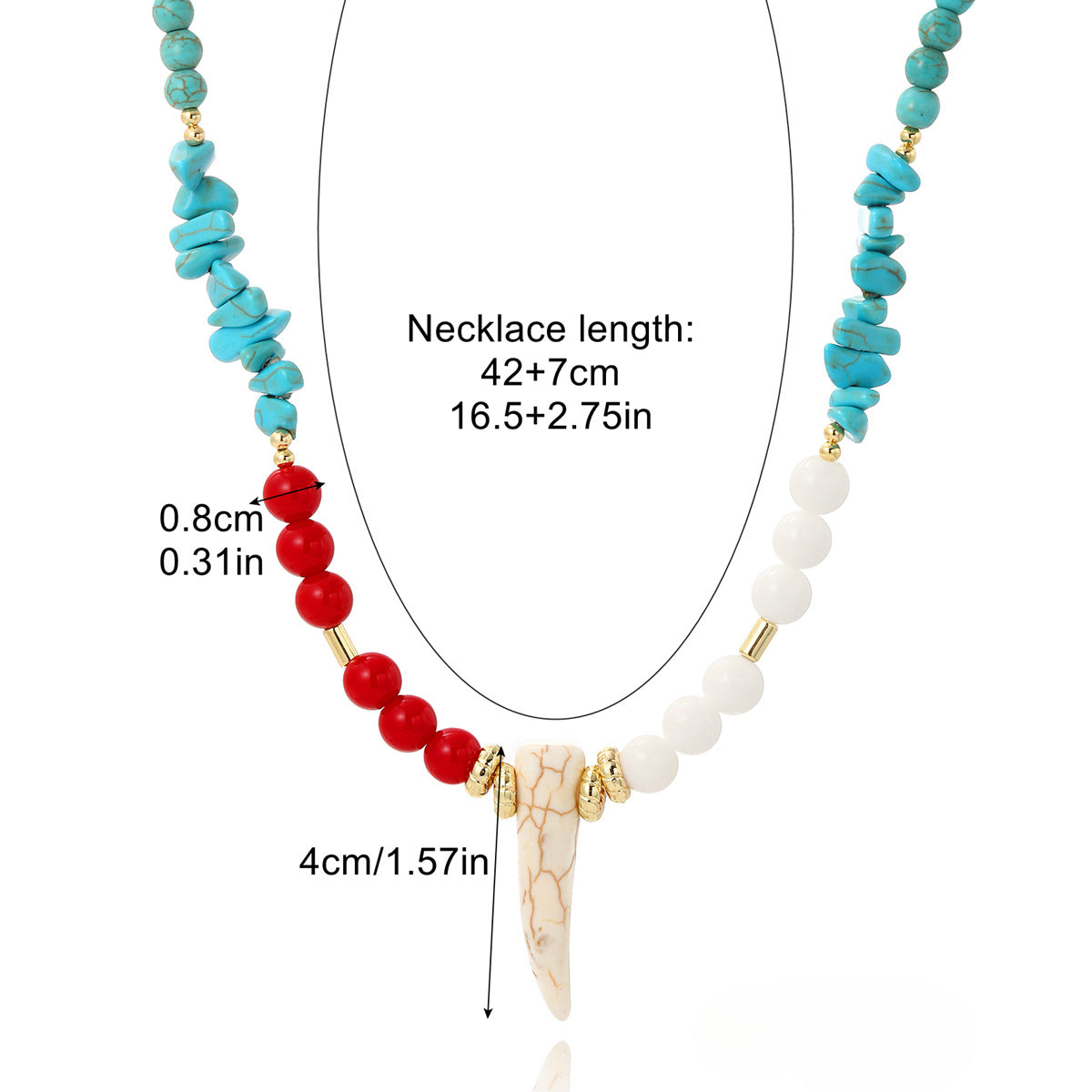 Wholesale Vintage Turquoise Bohemian Turquoise Ethnic Style Necklace ACC-NE-ManYi014