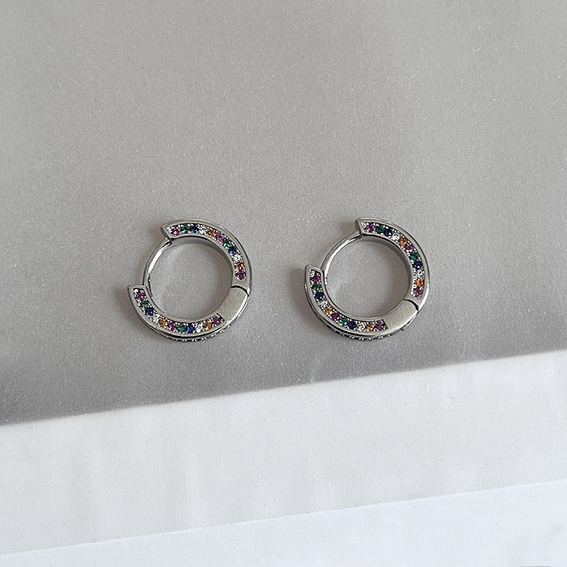 Wholesale Korean Style Colored Zircon Diamond Earrings ACC-ES-ZhiLing007