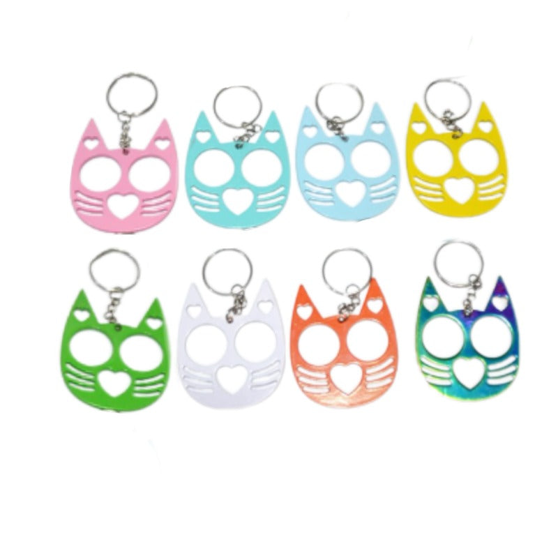 Wholesale 8pcs/set Candy Color Cute Kitten Keychain ACCHW-KC-KaBiao011
